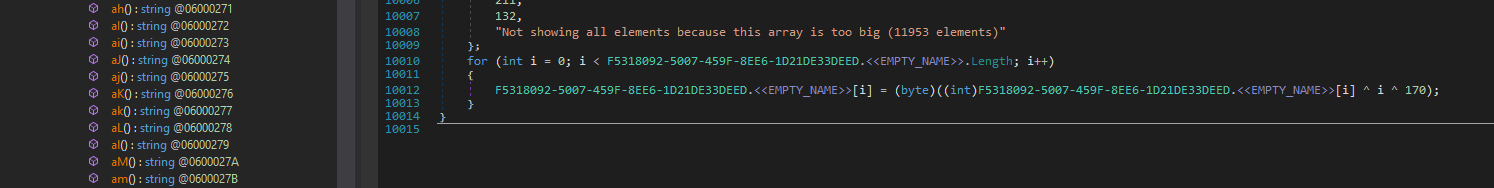 Runtime XOR-decryption