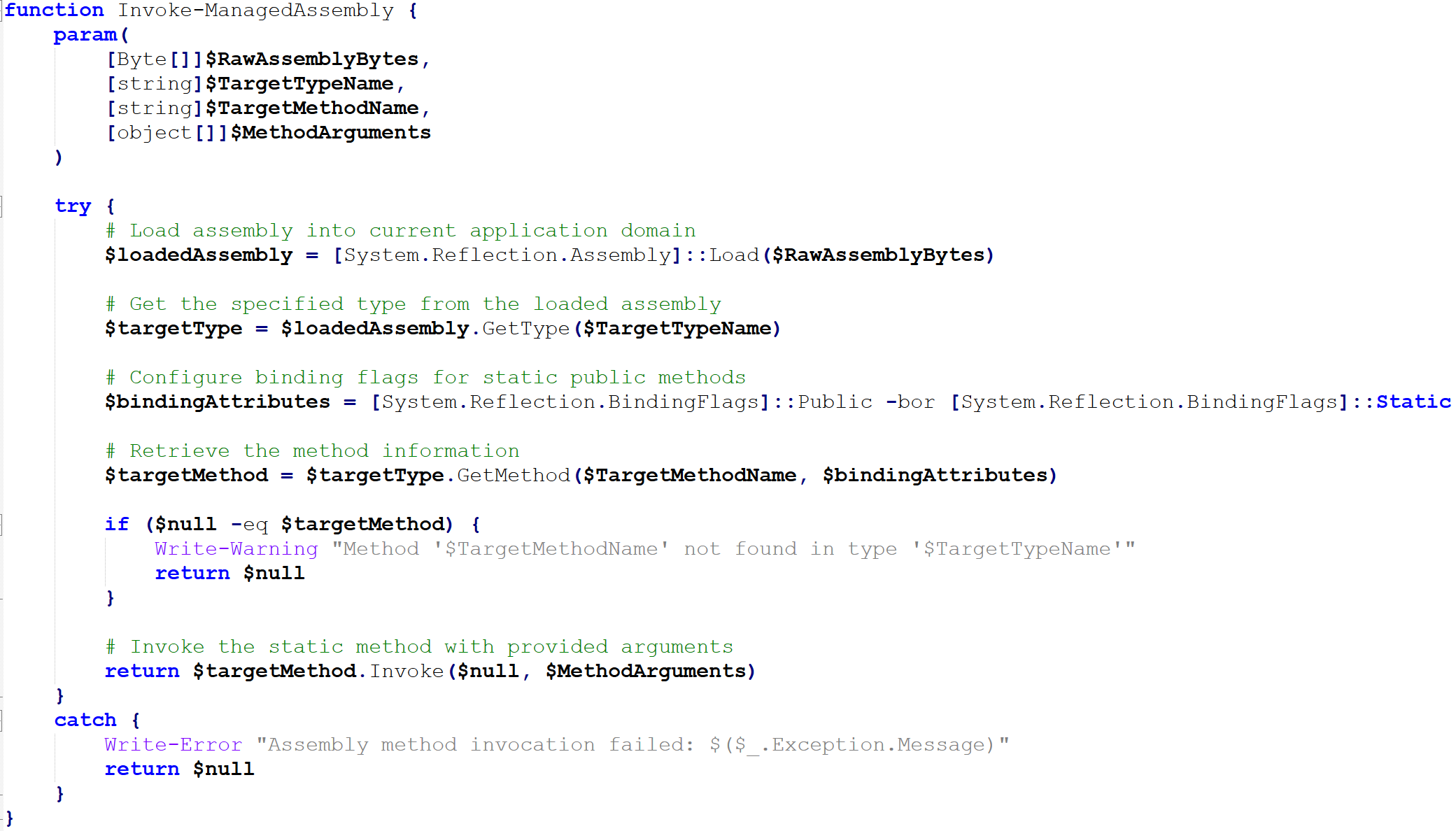 Invoke by Reflection